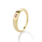 14k Gold-plated Band Baby Ring With Pink Cz  size 3 