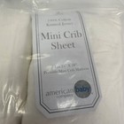 American Baby Company Mini Crib Sheet 2 Pack 100  Cotton Jersey White 24x38 New