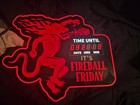 Fireball Led Lighted Countdown Advertising Sign - Time Until Fireball Friday
