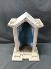 Vtg Cement Garden Virgin Mary Lawn Shrine Statue Surround Shabby Chic 675-25b