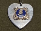 Vintage Wwii Seabees Heart Necklace Sweetheart Us Navy Sea Bees 1940s Usn Cb