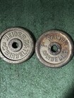Weider Vintage Mix Match 5lb Gold Standard 1    Weight Plate Pair Ships Securely