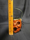 Paper Mache Vintage Style Orange Pumpkin Jack O Lantern Jol Halloween 4 25   