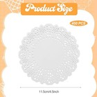 450pcs 4 5inch White Lace Paper Doilies  Floral Round Decorative Doilies For