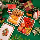 Zubebe 3 Pcs Christmas Serving Dishes 13 X 10 Inch Large  Red 