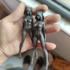 12cm Chinese Old Bronze Copper Statue Hand Carved Girl