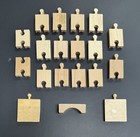 Vtg Brio Wooden Train Track Lot 19 Pc Short Straights Ramp Ends F f Connectors