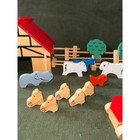 Wooden Farm Set Toy Barn Animals Tractor Montessori Kids Play Pretend