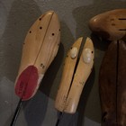 Lot Of 6 Vintage Adjustable Wood Metal Shoe boot Stretchers Tree Forms Old