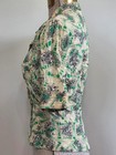 Vintage 1930s 1940s Green Novelty Print Peplum Blouse Shirt Top  b-36  W-26  