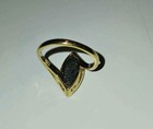Gorgeous  10 K Yellow Gold Ring W  Black Onyx Size 6