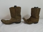 Vtg Western Style Custom Crafted Leather Cowboy Boots Box Pointed Toe Child Sz