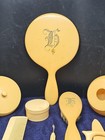 Combo Lot Vintage 12 Pcs Bakelite Celluloid Pyralin Arch Amerith Vanity Set