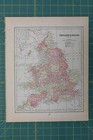 England Wales Europe Vintage Original Antique 1892 Popular World Atlas Map Lot