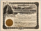 Scarce Vintage 1917 Stock Certificate  international Cellulose Company  