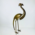 Vintage Brass Stylized Bird Statue Art Deco Mcm Hollywood Regency Modernist 31 