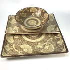 3pc Sound Collection Japan Set 5 5  Dipping Bowl-8 5  Sushi Tray-9  Square Plate