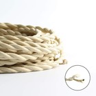 25ft Fabric Cloth Covered Lamp Twisted Wire vintage 18 2 Industrial Electrica   