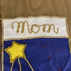 Vtg Christmas Stocking Felt Sequins Mary Baby Jesus   3 Wisemen Finished