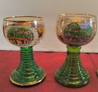 Roemer German Wine Glasses With Green Beehive Stem Set Of 5