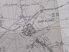 Ww1 Trench Map Featuring Bapaume  strategic Objective - Battle Of The Somme 