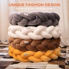 Cheerpals Twisted Pet Bed Cat Bed Sofa With Cushion For Indoor Cats Puppy Yellow