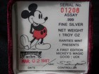 1987 First Edition  mickey s Magic  Disney One Ounce Silver W certificate