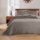 Reversible Quilted Bedspread Set Lightweight Embossed Coverlet Throw Twin Size