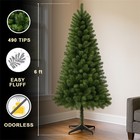 6 7ft Unlit Artificial Christmas Tree Pvc Branches X-mas Holiday Tree With Stand