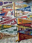 Vintage Lot Of  26 Souvenir Felt Pennnats Sports And Cities 
