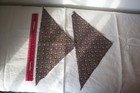 Antique Mid 1800 s Triangular blocks Cotton Doll Dress Fabric