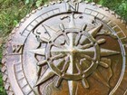 Compass  Nautical Star North South East West Round Stepping Stone Concrete Mold