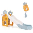 Costway Indoor Foldable Kids Slide With Climber Basketball Hoop   Ball -  Multi