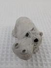Handcrafted Hippopotamus Hippo Sculpture Figurine 1985 Folk Art Style Signed Vtg