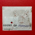 1931 Strait Settlements  Singapore  Court Fee revenue Stamp On Kgv 50c  Sg  209 