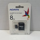 Adata Microsdhc Card 8gb Black Class 4 Memory Card With Adapter Ausdh8gcl4-ra1