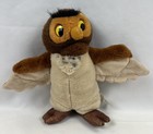 Vintage Disney Winnie The Pooh Owl 10    Plush Stuffed Toy Faux Leather Nose Feet