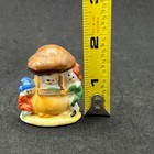 Vintage Japan Porcelain Miniature Elf Gnome Pixie Mushroom House Figurine