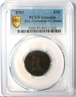 1793 Liberty Cap Flowing Hair Half Cent 1 2c - Pcgs Vg Detail - Rare Coin 
