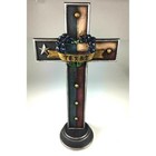 New Texas Flag Bluebonnet Standing 12  Christian Red blue Texas Colorful Cross