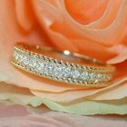 3 10 Ct Round Cut White Diamond Engagement Wedding Ring 14k Yellow Gold Finish
