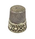 Antique Fancy Sterling Silver  10 Simons Thimble     6 8 Grams