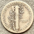 1944-d  Mercury Head Silver Dime - Denver Mint   C317