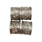 Godinger American Silversmiths Floral Silver Plated Napkin Rings Set Of 4 Box