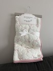 New Cotton Muslin Quilted Baby Blanket Pink  Bonbini Baby Gift 0-6m 38   X 28  