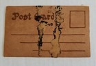 Antique Old Suede Leather Postcard 1906 Humor Man Hopping Scene 