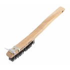 Forney 70511 Steel Wood Shoe Handle Scratch Brush 0 014 Wire X 10-1 4 L In 