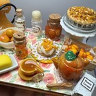 Detailed Artisan Peach Pie Baking Table Dollhouse Miniature 1 12 Scale Ooak