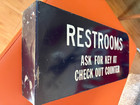 Vintage Flange 2 Sided Gas Service Station Restroom Sign Pure Standard Gulf