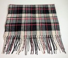 Unisex 100  Cashmere Tartan Plaid Scarf Fringe Made In Scotland Wool Wrap Euc